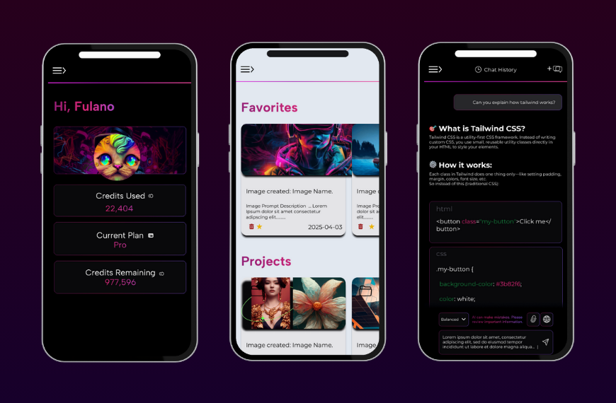 Sistema de Chat e Imagem com IA Mobile